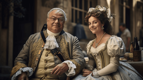 man and women in 1700's