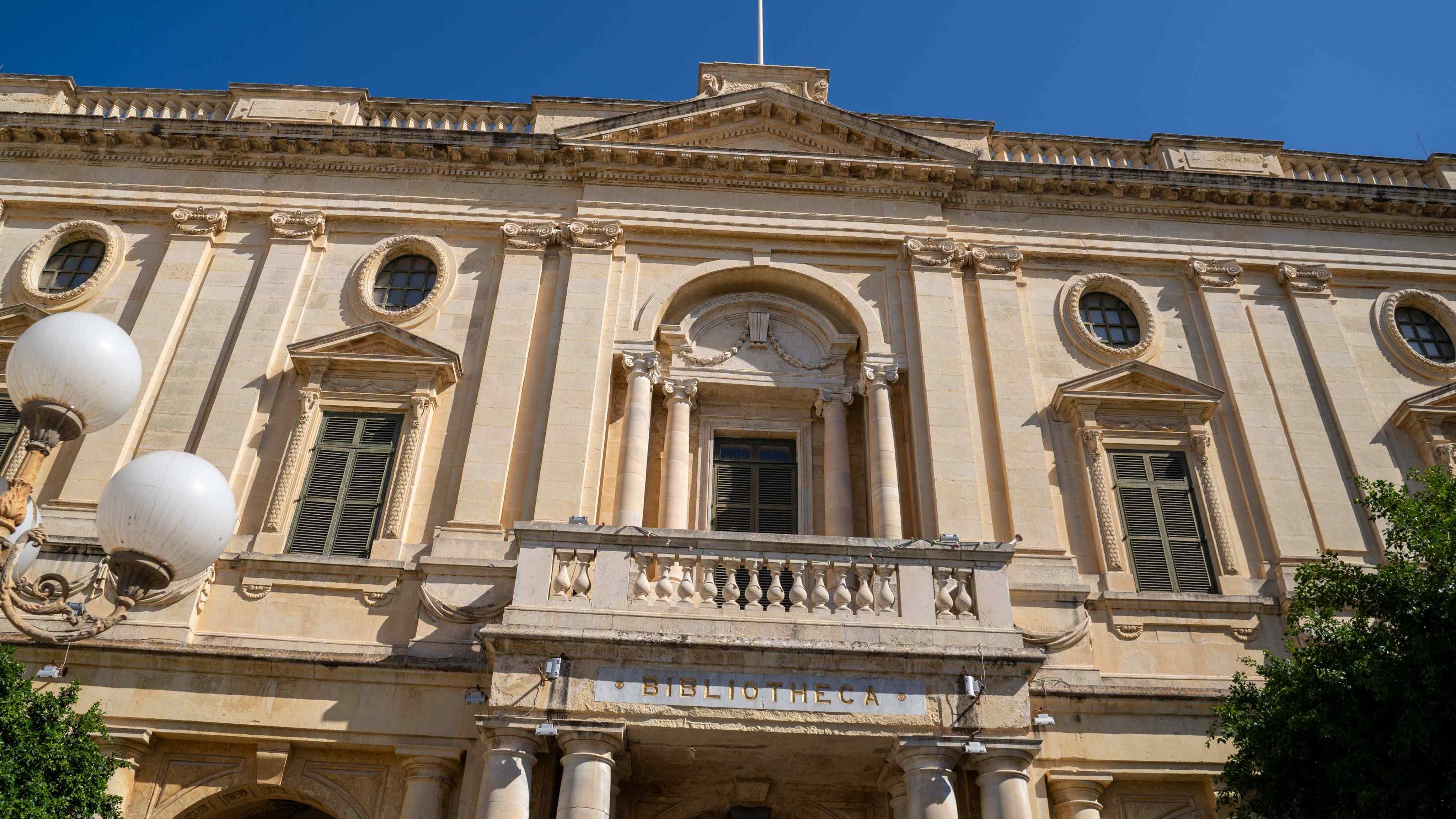 building facade with Maltese architecture