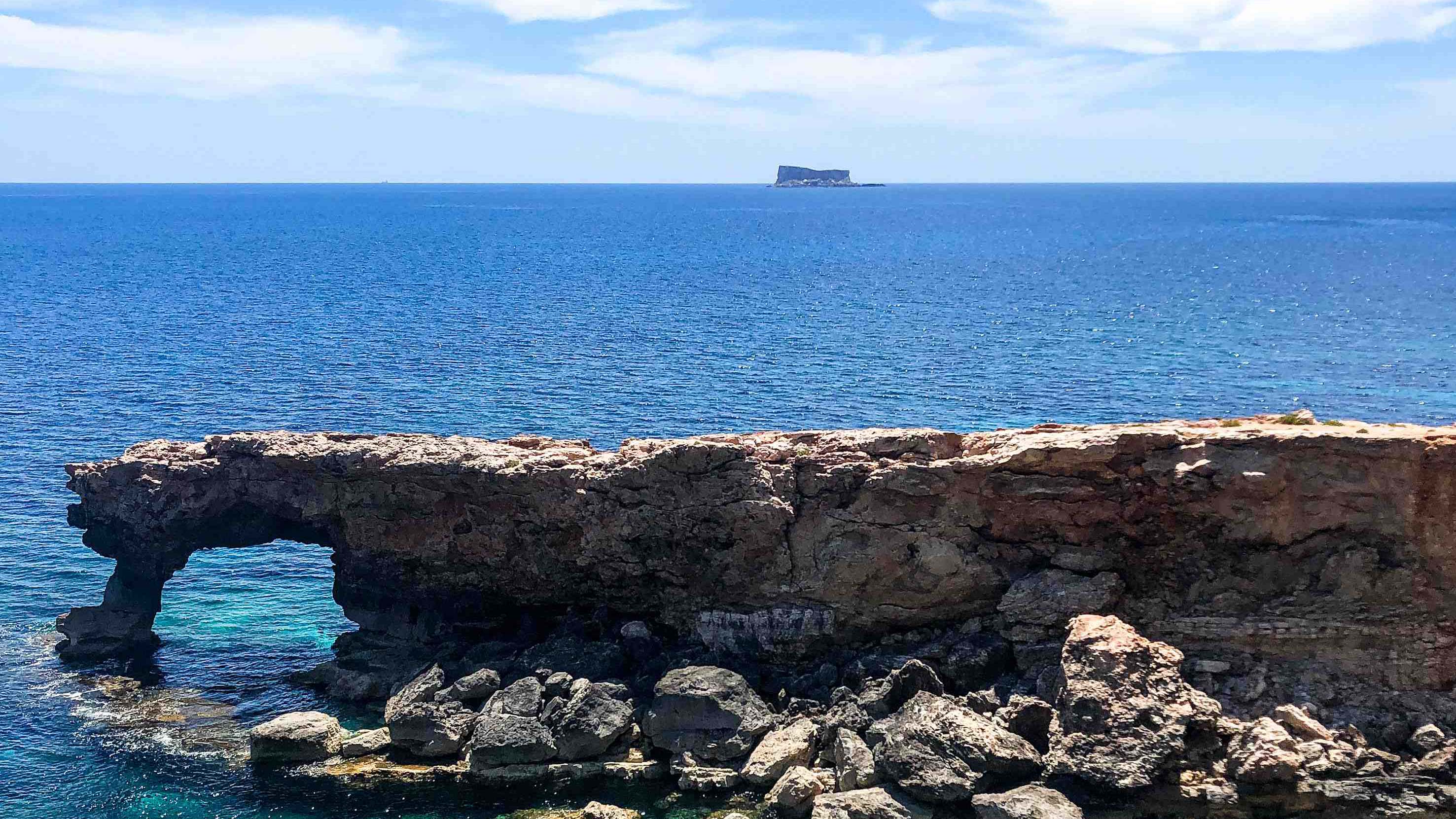 blue sea and blue sky