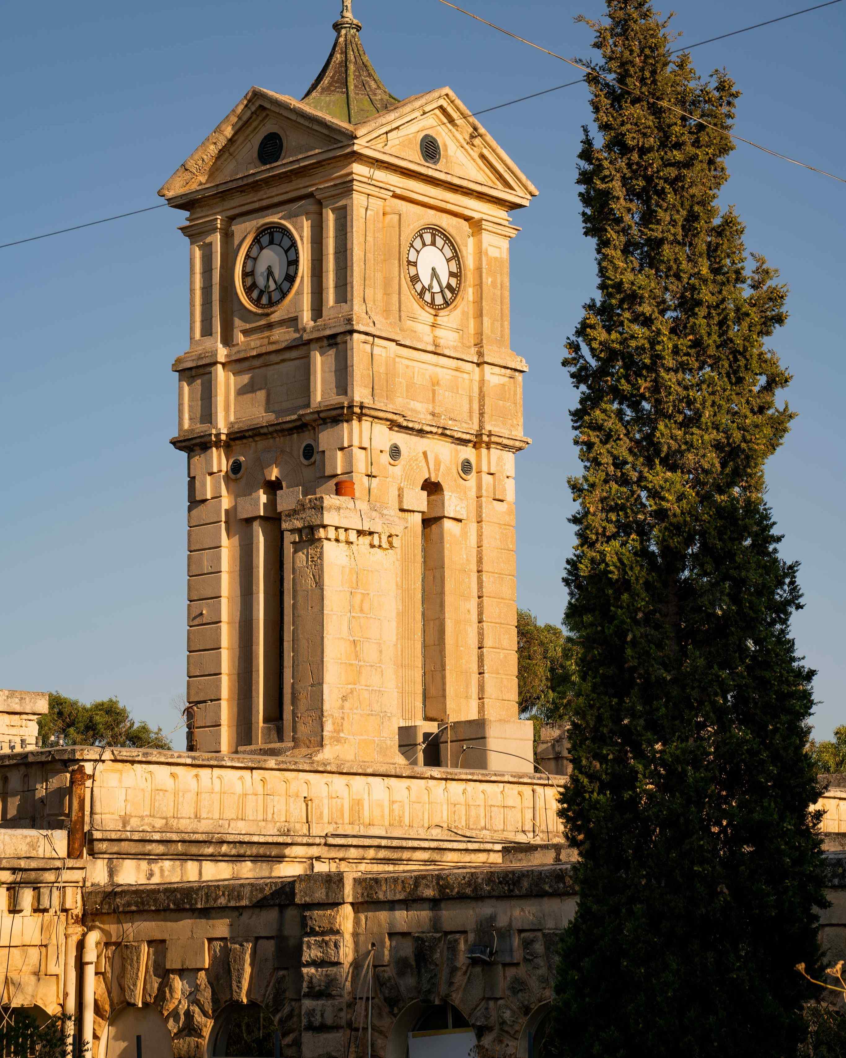 a clock tower with a tower on top