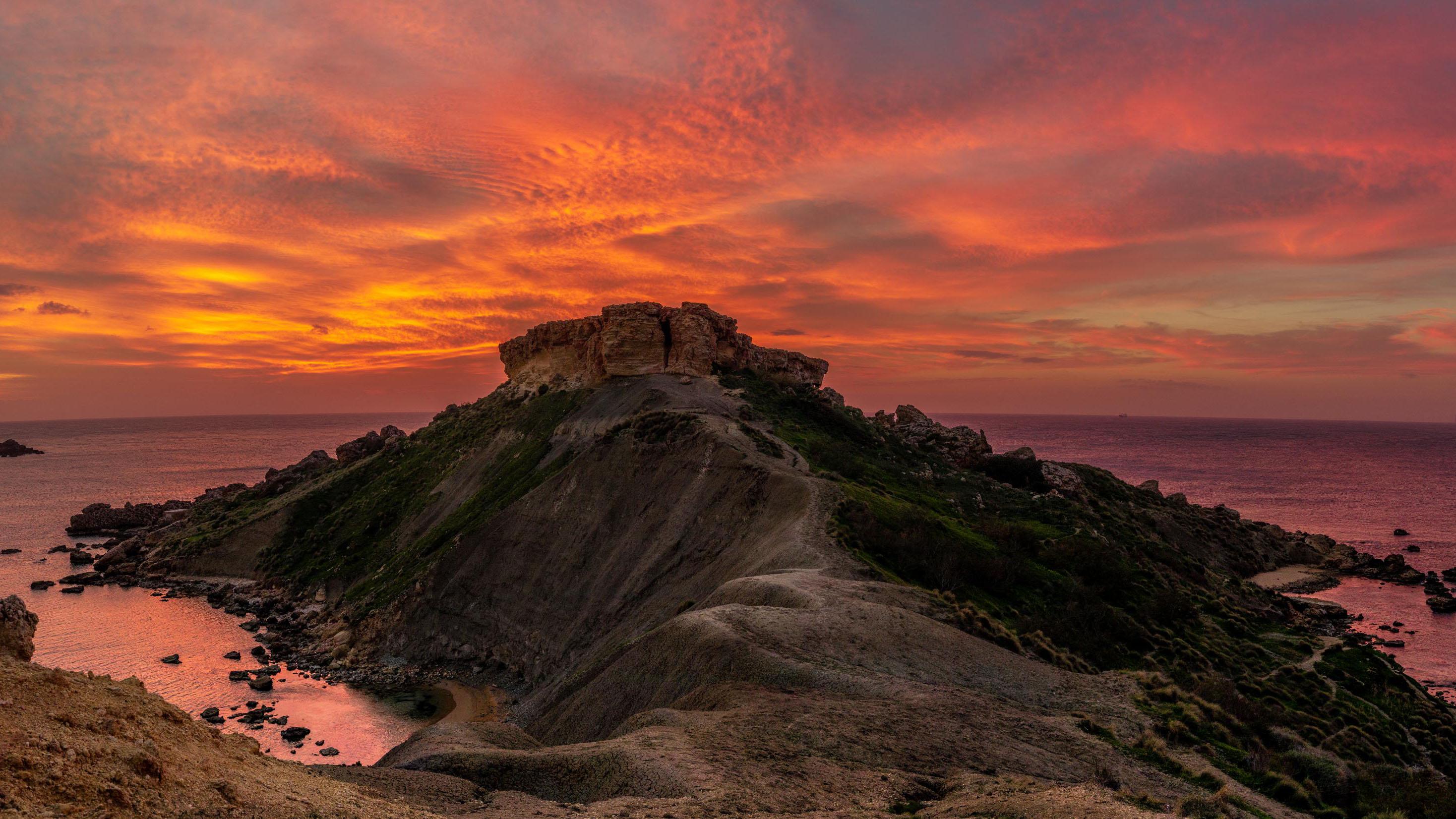 sunset with vivid skies