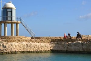 A corner of a marina in Portomaso, Malta on a sunny day