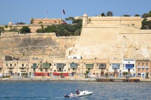 Valletta fortitudes seen from the sea